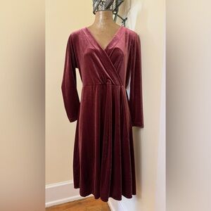 A New Day Burgundy Velvet Dress